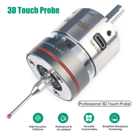 CNC Edge Finder WP500 High Accuracy 0.001mm Trigger Locator For Milling Machines, Precise Edge Finding With XYZ Coordinate Reference