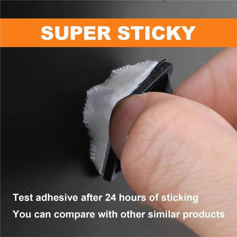 Close-up of 200 Piece Self Adhesive Cable Ties With Rubber Base nylon showing strong adhesive backing for heavy-duty use.