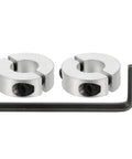 16mm Bore Double Split Shaft Collar With 35mm Outer Diameter And 12mm Thickness Aluminum Alloy Locking Collar Clamp Includes Set Screw And Hex Wrench Industrial Grade Pack Of 2 for machine tools