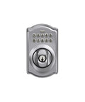 Camelot Electronic Keypad Deadbolt Lock For Front Door No Keys Needed With Keyless Entry And Mechanical Key Backup, Satin Chrome Finish