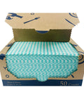 Heavy Duty Reusable Cleaning Cloths 50 Pack 11.8 By 15.7 Inches in open box
