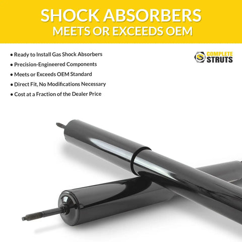 All-In-One Front Strut Assemblies With Coil Springs And Rear Shocks For 2010 2013 Mazda 3 Set Of 4 Bolt-In Replacement Ready-To-Ride Smooth Ride 1-Year Warranty close-up
