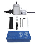 Jiawu Sheet Metal Cutter Drill Attachment Nibbler Tool For Precise 360 Rotating with accessories and case for electric drills.