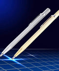 Shop Beast Tungsten Carbide Scribing Pen And Diy Engraver Etcher Tool Kit, silver and gold scribing pens on blue grid.
