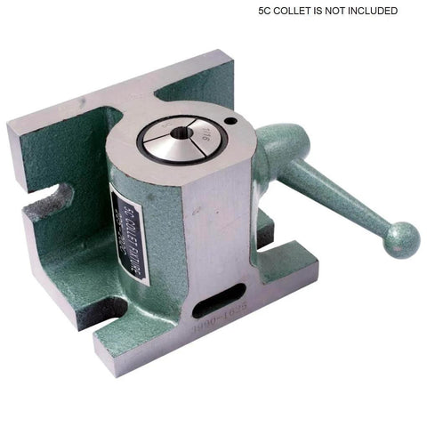 Workhorse 5C Horizontal And Vertical Angle Collet Fixture With Lever Open Close For Any Standard 5C Collet Dual Base Options