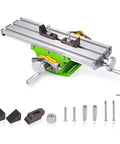 X Y Milling Slide Table For Bench Drills, Compact Adjustable Cross Table With Dovetail Slots, Aluminum Alloy Work Surface