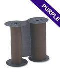 Top Tier Cotton Time Stamp Ribbon Replacement For Office Clock Recorders Featuring Long Lasting Purple Ink And A No Sweat Installation That Delivers Every Single Time, showing two spools with purple ink.