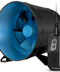 Ultra Quiet Eight Inch Inline Duct Fan With 0 To 100 Percent Variable Speed Controller, Air Tight Metal Casing, Energy Efficient EC Motor