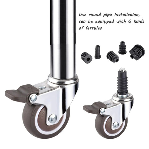 Silent Roll 1.5 Inch Swivel Caster Wheels Built Tough For Shopping Carts And Toolboxes Ultra Quiet Nylon Rubber Casters With M8 X 38 Mm Threaded Stem Mount Smooth Ride Guaranteed Set Of Four with bolts and accessories.