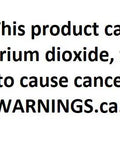Cancer warning for Red 2 Percent Thoriated TIG Tungsten Electrodes compliance with California's Proposition 65.