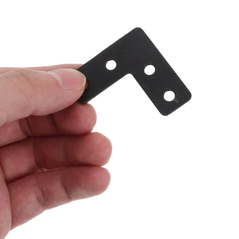 20 Pack Black Stainless Steel Corner Brackets With Enhanced 90 Degree Design For Wall Mounts Flat Right Angle Braces For Chairs And Bookshelves