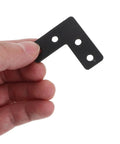 Beefy Built Heavy Duty L Shape Corner Brackets 20 Pcs Black Stainless Steel 1.6 By 1.6 Inch Thickened Flat Support Braces With Precision 90 Degree