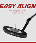 Teen Golf Club Set For Ages 13 To 16 with putter showing alignment guide for accuracy, part of balanced set for forgiveness and control.
