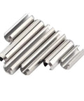 Spring Pins Assortment Kit M1.5 To M6 In 65Mn And 304 Stainless Steel Heavy Duty Dowel Pins Roll Pins Slotted Split Open Pins