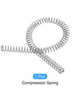Compression spring, stainless steel 304, silver-tone, 1 pc