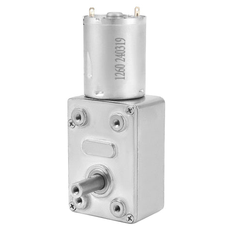 Beefy High Torque 12V DC Worm Gear Motor With 10 RPM Output D Shaped Shaft All Metal Gears A Real Workhorse For Heavy Duty DIY Projects And Industrial Use Low Noise Rugged Performance Dual Pack