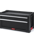 Unfitted Black Tool Chest With 22.1 By 11 By 10.3 Inches Dimensions For Basement, Garage, Workshop And Hobby Room, Durable Tool Storage