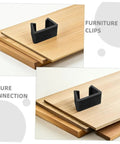 6 Piece Precision Furniture Clips For Sectional Rattan Chairs And Outdoor Garden Couches displaying secure connection on wood
