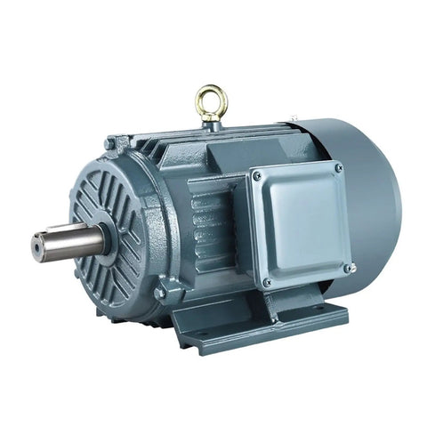 High Torque Three Phase Induction Motor 1.5 Kw Genuine Copper Winding 380 Volt Industrial Electric Motor side view with mounting base.