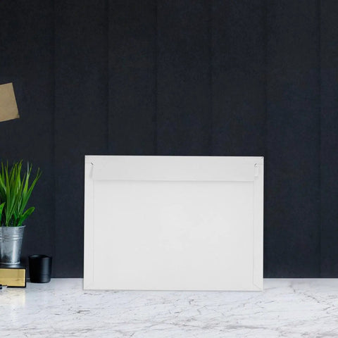 A4 Self Sealing Gray White Paper File Envelopes Thickened Kraft Mailers For Secure Document Shipping And Mailing, 30 Pack, display view