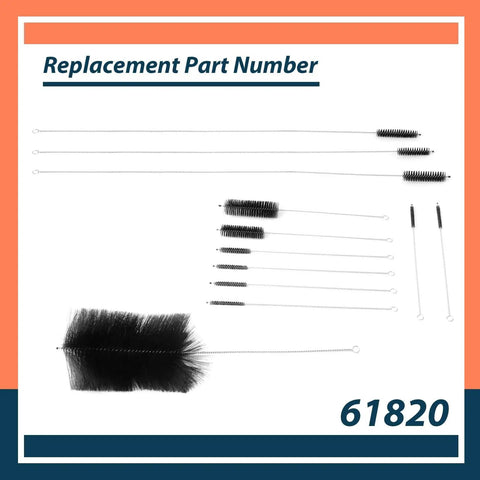 12Pcs Car Engine Cleaning Brush Kit With Stainless Steel Wire And Nylon Bristles Pro Grade Long Reach Handles 61820 set