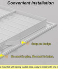 Close-up of snap-on design of Premium Black Return Air Grille With Magnetic Louvered Access Door And Built In Filter.