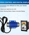 Heavy Duty 30W DC Brushless Vibration Motor 12V 7000RPM with digital speed control and display.