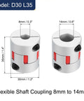 Dope Flexible Plum Shaft Coupling 8mm To 14mm Aluminum Motor Connector for 3D Printer CNC Machine and Servo Stepper