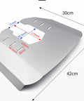 Rock Solid Stainless Steel Hydrofoil Stabilizer Fin For 40-350HP Outboard Motors, dimensions shown for easy install.
