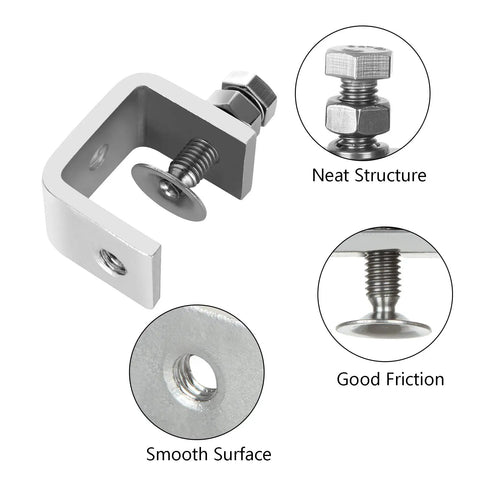 Details of 8 Pack 1 Inch C Clamp Set, Heavy Duty 304 Stainless Steel Tiger Clamps With Stable Wide Jaw Opening and I Beam Design
