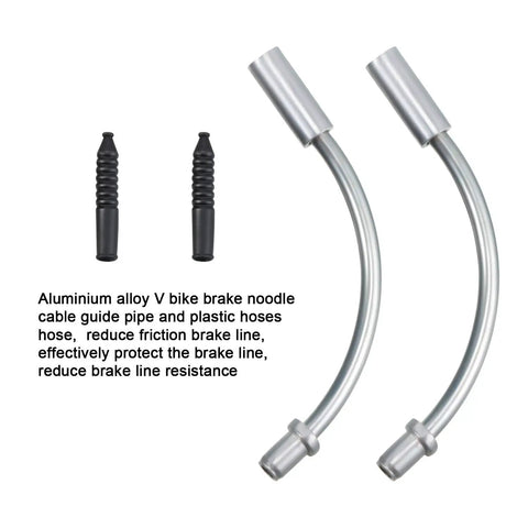 Aluminum V noodle cable guides and plastic hoses from All In One Bike Brake Cable Housing Kit For Road And Mountain Bikes.