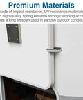 Heavy Duty Stainless Steel RV Baggage Door Catch And Compartment Latch 4 Pack installed on white RV door