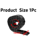 15mm X 30mm Plastic Drag Chain Cable Carrier For CNC Router And 3D Printer Semi Enclosed Flexible Track 1M Length Black