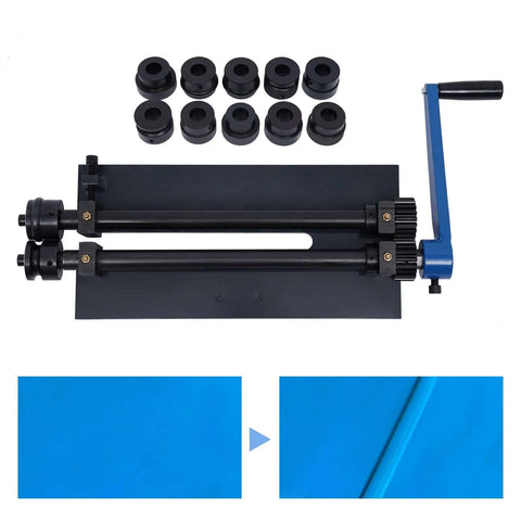 Manual Bead Roller Kit For Sheet Metal Fabrication Pro Grade Heavy Duty Rotary Forming Machine with Six Dies and Crank Handle
