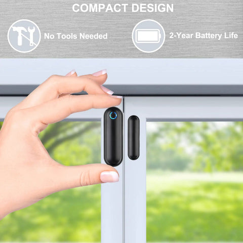 Wireless Door Open Sensor Alarm With 600 Ft Range 58 Chimes 5 Volume Levels And LED Indicators Plug And Play Setup For Home Office Store Security Alert For Kids And Pets Pings On Entry Perfect Door Chime For Any Entryway