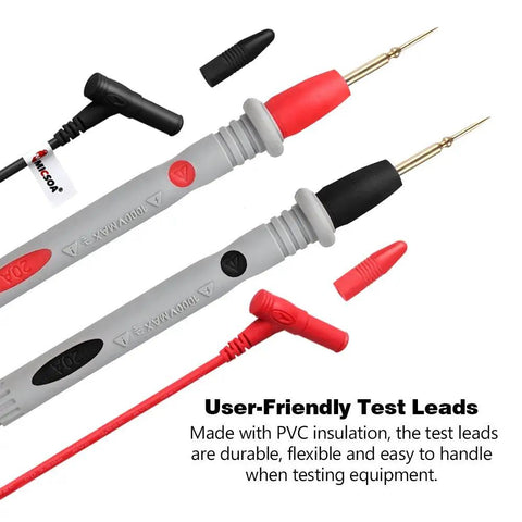 All Purpose Multimeter Test Leads With Banana Plug Probes For Digital Meters 20A 1000V PVC Insulated Shrouded Universal Banana Plugs