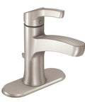 Danika Single Handle 1 Hole Bathroom Faucet In Spot Resist Brushed Nickel For A Crisp Clean Look With Fingerprint Resistant Finish