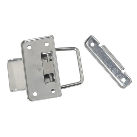 Stainless Steel Cabinet Hasp Latch Lock Hardware Two Pack With Mounting Screws Spring Loaded Toggle Catch For Mechanical Equipment Case