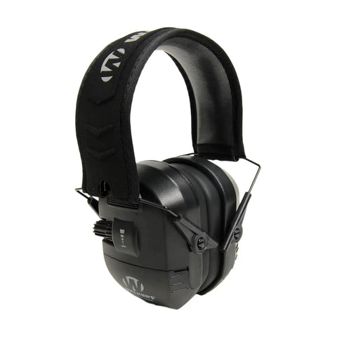 Ultimate Power Earmuffs For Hunters And Range Shooters With 26dB NRR Noise Reduction Wireless Electronic Hearing Protection With AFT All Day Comfort Enhanced Sound Awareness Includes 2 AAA Batteries