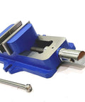 Beefy 4 Inch Self Centering Vise For Lathe And Milling Machines, Quick Setup Milling Solution, solid cast iron body, front view
