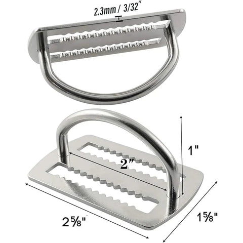 Stainless Steel Dive Weight Belt D Ring Set For Scuba Gear Two Piece Weight Keepers 5cm 2 Inch Wide Belt Retainer image