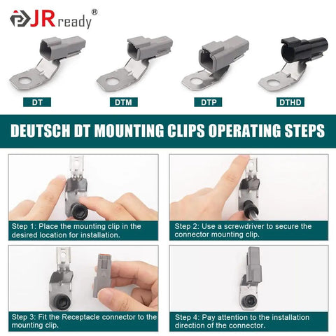 ST6355 Connector Accessory Kit Eight Mounting Clips For Deutsch DTM DTP DT Series installation steps image