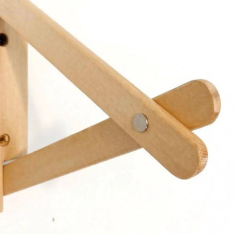Side view of Wooden Heavy Duty Shelf Bracket Wall Mount Support for Bedroom and Living Room, 20cm deep, light wood