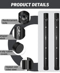 Four Pack Heavy Duty Steel Table Leg Extenders With Quick Adjust Risers For Folding Tables showing reinforcement bolts and rubber covers.