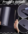 Close-up of Six Pack PET Face Shield Replacement Visors Clear 15.3x7.7 Inch Safety Shields for workers industrial use