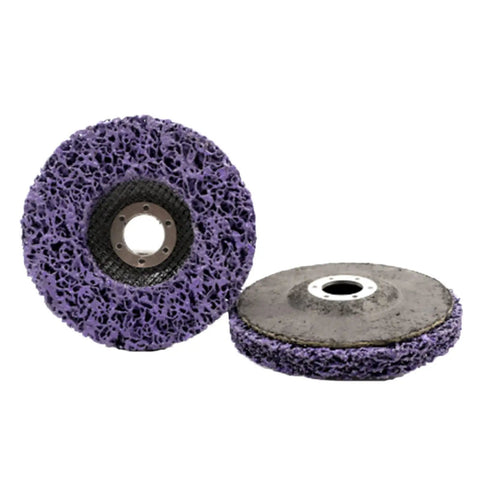 Heavy Duty Flap Disc Set For 125mm Orbital Sander And Angle Grinder, 6 Pack 5 Inch Abrasive Grinding Discs, viewed from front and side