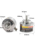 Rugged Waterproof Absolute Single Turn Rotary Encoder Built To Take A Beating With Analog Magnetic 10mm Shaft For Precise Angle Speed And Position Measurement Includes Only Encoder Bracket And RS232 Modbus RTU Ready