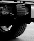 2 Inch Trailer Hitch Cover Plug With Metal American Black Flag Universal Fit For Any 2 Inch Hitch Receiver on vehicle