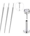 Threadless Piercing Tapers Set Go To For Changing And Insertion Tools 16G 18G 20G Titanium Threadless Insertion Pins Includes 3 Pcs Piercing Tapers And Change Tool Flat Back Earring Applicator For Most Threadless Stud Jewelry