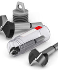 Woodworking hole saw cutter drill bit set, 18mm steel core bits with arbors in a clear plastic case